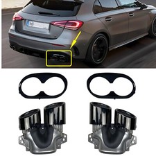 Black Rear Tail Exhaust Pipe Muffler For Mercedes Benz CLA Class W177 A35