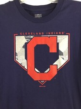 Cleveland Indians Baseball MLB Genuine Merchandise Shirt Youth XL 16/18 Navy