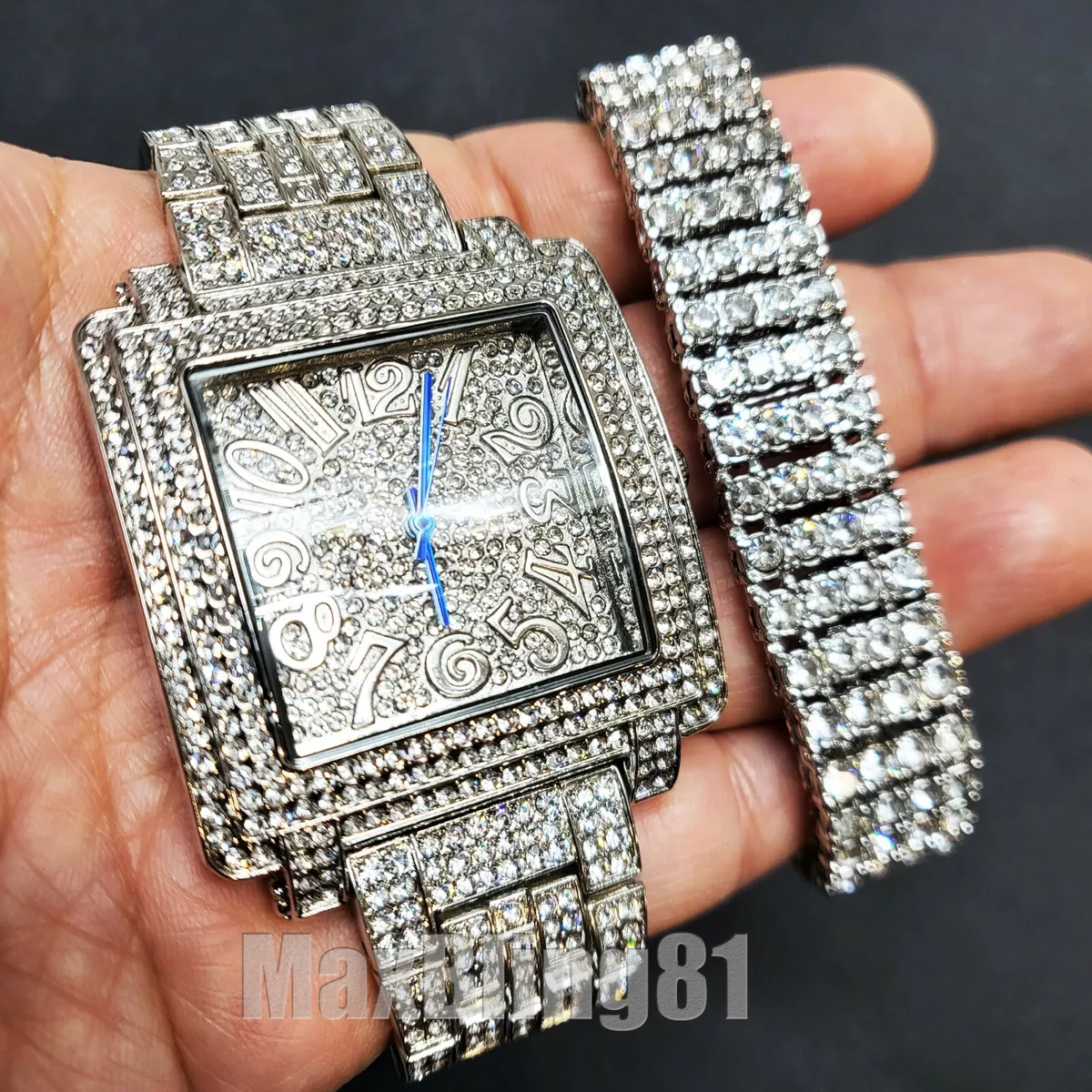 Mens watch clearance and bracelet combo