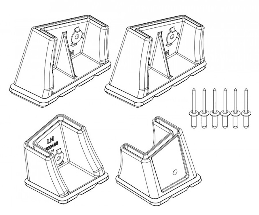 Bailey Ladder Replacement Feet Kit Suits Pro Big Top Stepladder SP15