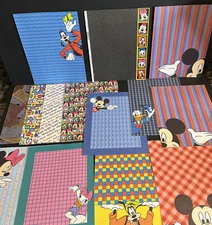 Disney Scrapbooking Paper Mixed Lot 2 Books 36 Loose Sheets And One Kit