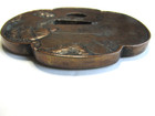 JAPANESE ANTIQUE TSUBA 18TH CENTURY BRONZE SILVER MONKEY SAMURAI ANTIQUE SIGNED — photo 8