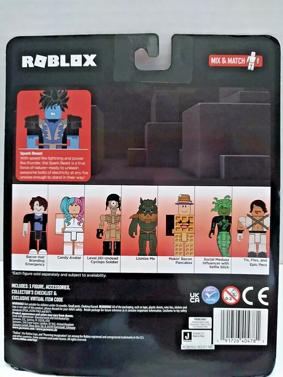 Boneco Roblox Avatar Shop - Figura Spark Beast + Cód Virtual - JP