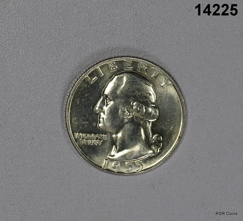 1955 D WASHINGTON QUARTER BU 90% SILVER #14225