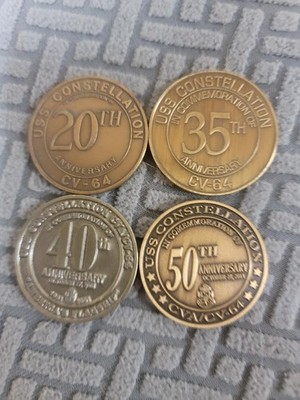 USS Constellation CVA/CV-64 50th Anniversary Commemorative Challenge Coin - RARE