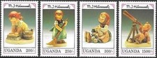 Timbres Arts (Figurines en Céramiques) Ouganda 936A/D ** - 86745GA