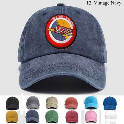 Customized Embroidered Hat Usaf Sq Cloth Patch 2nd Airlift Sq Round Variation