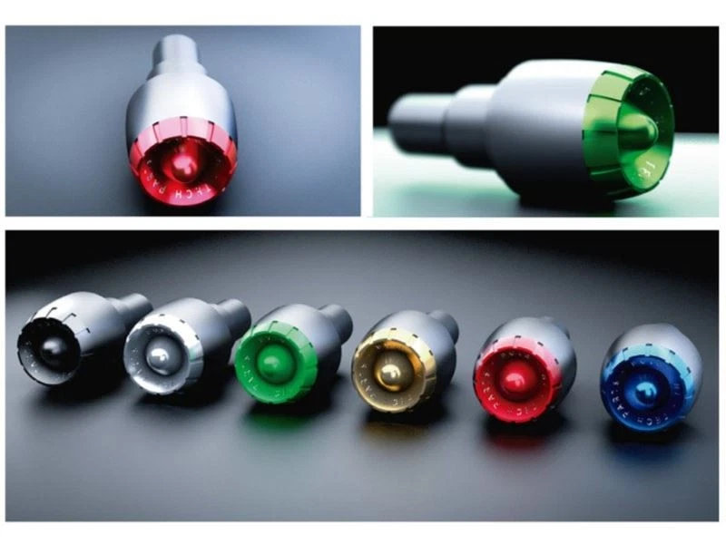 Puig Black Thruster Bar Ends and Gold Caps Kawasaki Versys 650 Tourer 2015-2022 - Image 4 of 4