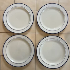 Elegance II Collection Mariner Blue Dinner Plates  10.5 in Japan Set Of 4 *Read