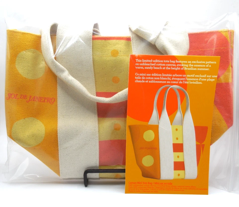 Sol de Janeiro Limited Edition Canvas Mini Tote Bag 12 x 6 x 8 inches NWT - Image 2 of 4