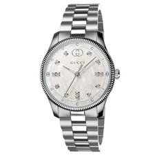 Gucci G-Timeless Mother-of-Pearl Dial Diamonds Quartz Womens Watch YA1265064