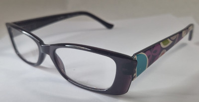 Vintage Vera Bradley Eye Glasses  Rectangular  Plastic, Laurie Plum Crazy #137