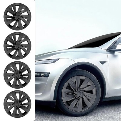 Yieokei for Tesla Model Y Juniper 19'' Wheel Covers 2025-2026 Matte Black ABS Set