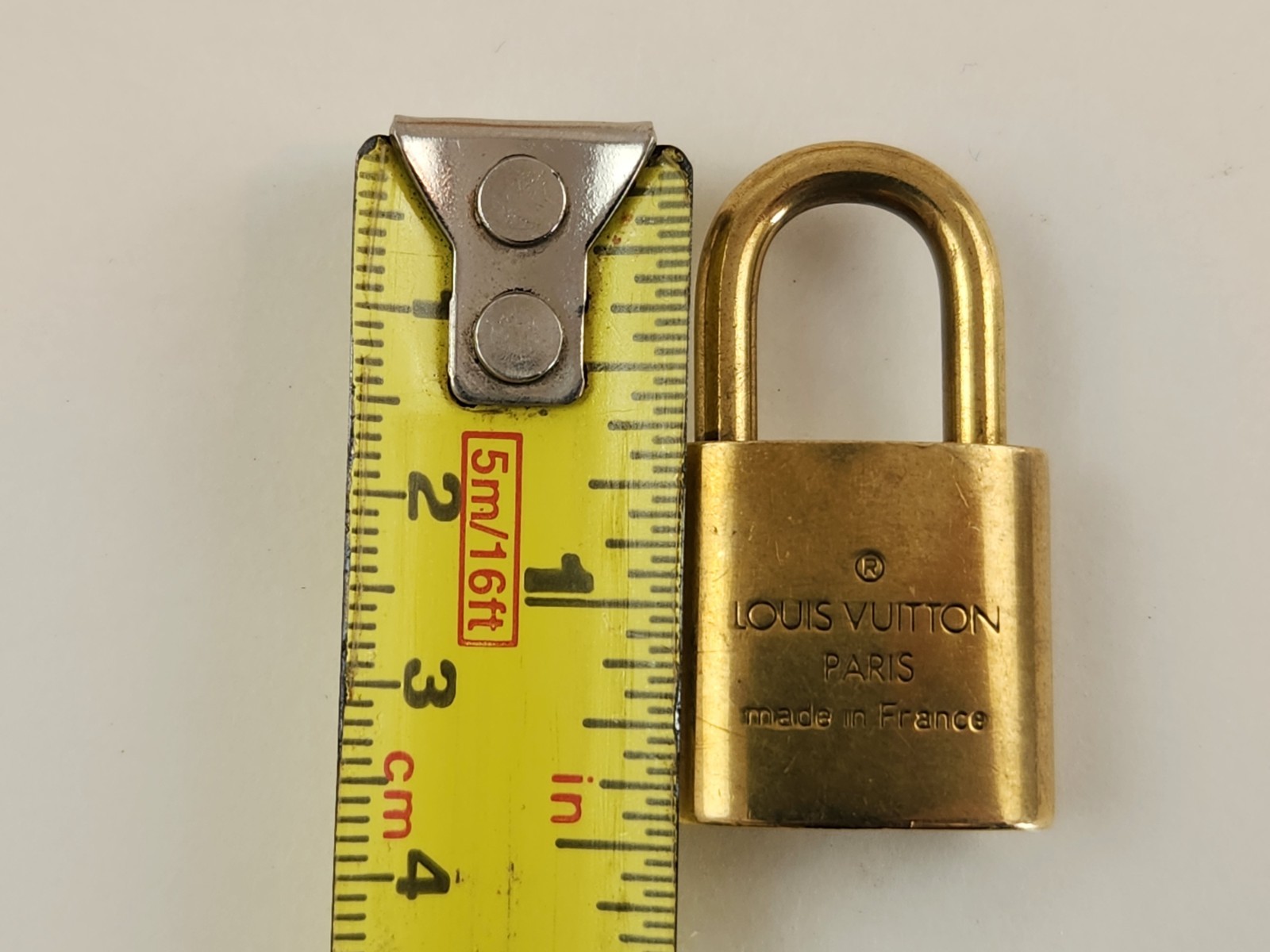 Authentic Louis Vuitton PadLock Solid Lock Key Br… - image 17