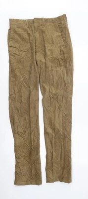 Marks and Spencer Mens Beige Cotton Straight Jeans Size M L33 in Regular Zip - Image 1 of 4