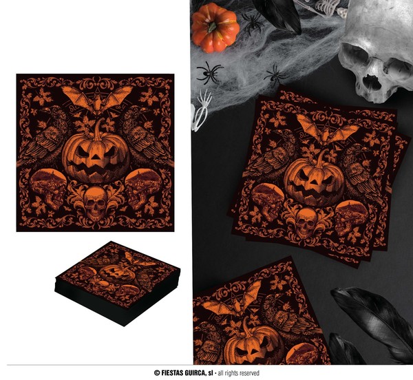 20 Servietten Halloween Gothic 33X33Cm Kindergeburtstag Party-Dekoration-image