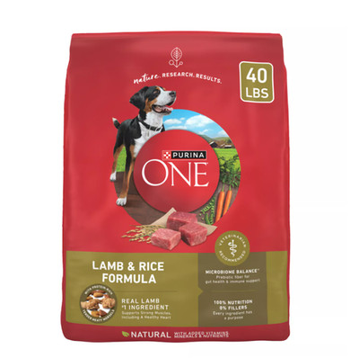 Purina  ONE  Adult Dog Dry Food - Lamb & Rice, High-Protein
