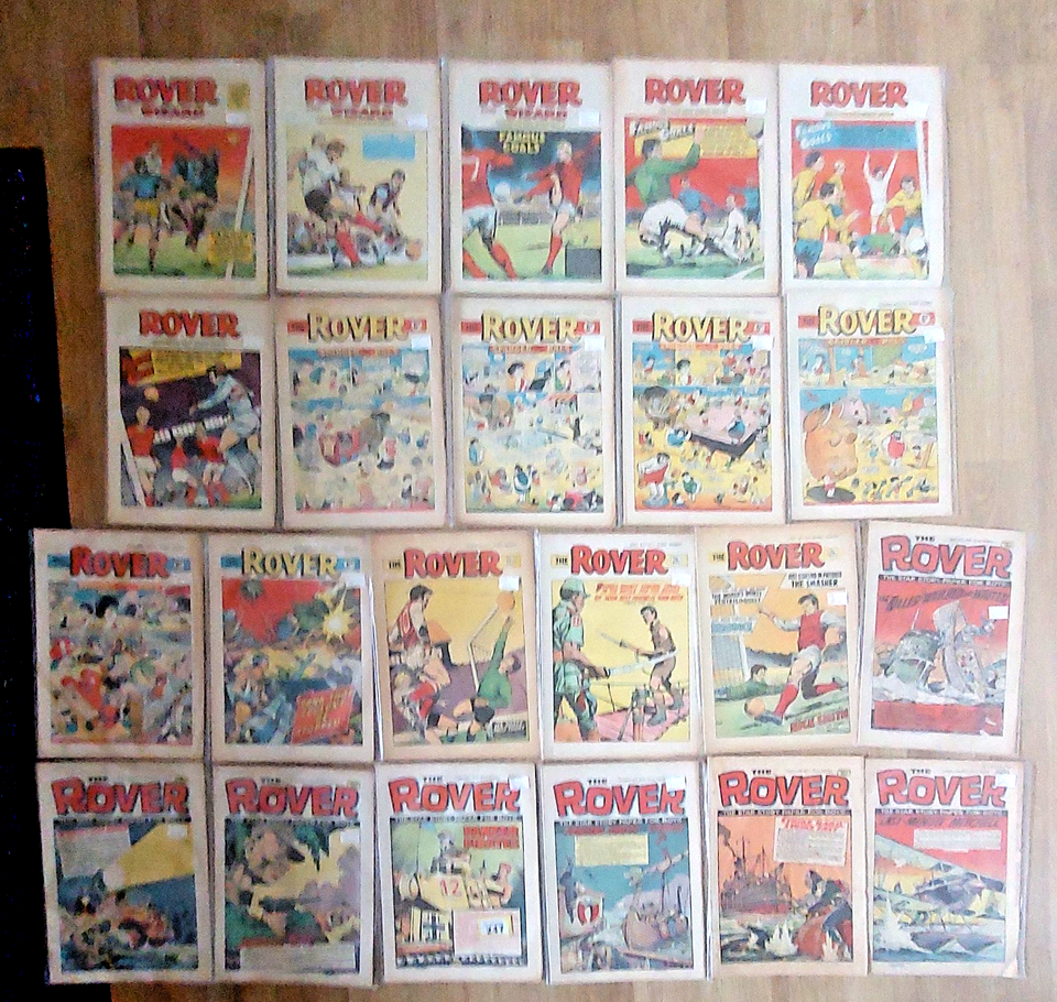 THE ROVER COMICS x 22 different issues. 1969 to 1973 - Full list below ...