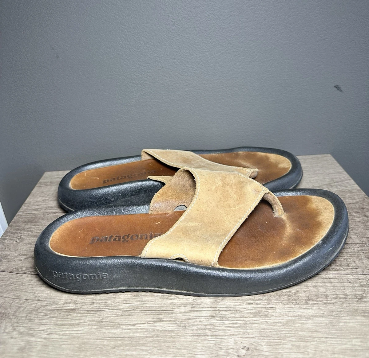 Patagonia leather thong sandals logo Size 13 In Tan Brown Tilia Patagonia Espadrille Womens Brown Leather Comfort  main image 3
