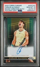 2024 Topps Chrome Carlos Alcaraz Image Variation Autograph PSA 10 #AIV-CAZ