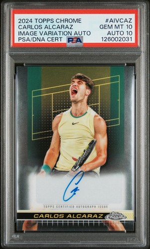 Carlos Alcaraz #AIV-CAZ 2024 Topps Chrome Image Variation Autograph card