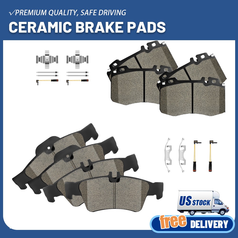 Front & Rear Ceramic Brake Pads for Mercedes-Benz CLS550 SL500 E550 SL550 CL500