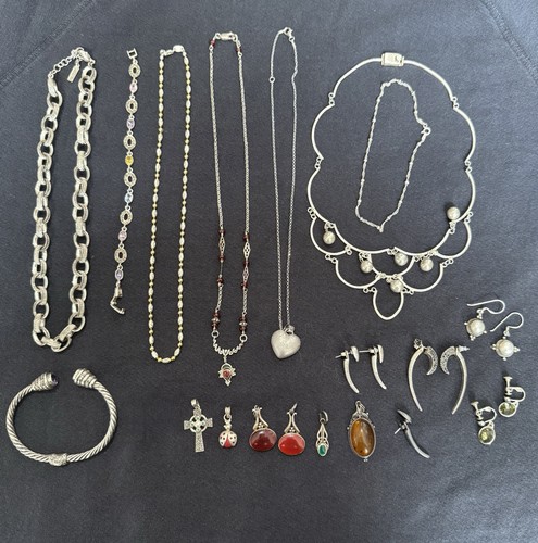 925 STERLING SILVER JEWELRY MIXED LOT (17 Pcs)