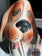 Vintage Rubens "Get Well Soon" Basset Hound Beagle Dog Planter