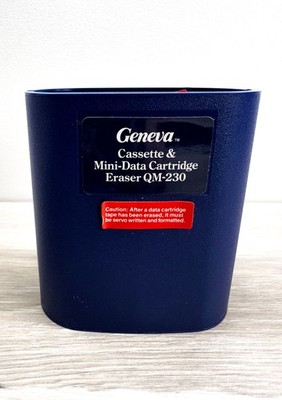 Vintage 1986 Geneva QM-230 Audio Cassette Mini-Data Cartridge Eraser with Box