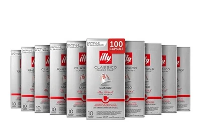 ⚡️ILLY Caffè 100 Capsule Compatibili NESPRESSO CLASSICO LUNGO 100% Arabica⚡️