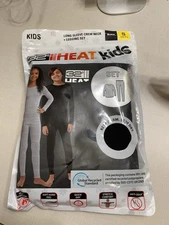 32 Degree Heat NWT Kids Size Small 6/7 Black Long Sleeve Crew Neck & Legging Set