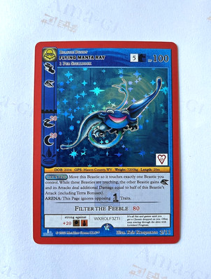 Flying Manta Ray Revive Nightfall Holo Promo Scratched - MetaZoo CCG