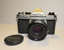 Near Mint Pentax K1000 SLR Film Camera W/ 50mm F2  NO METER  READ 