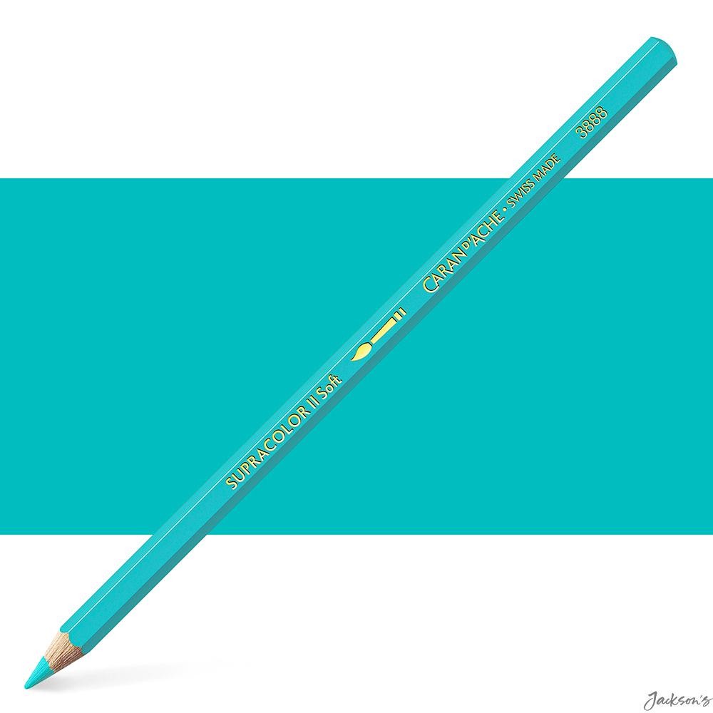 Caran d'Ache Supracolor Soft Watercolour Pencil Cedar 3.8mm Turquoise Green