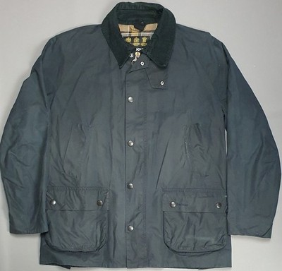 Barbour Ashby Wachsjacke Herren UK XL Navy Blau Waxed Country Regenmantel