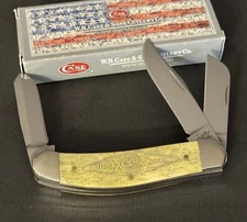 🔥2014 Case XX TB6339 Olive Green Bone 125th Anniversary. Sowbelly Pocket Knife