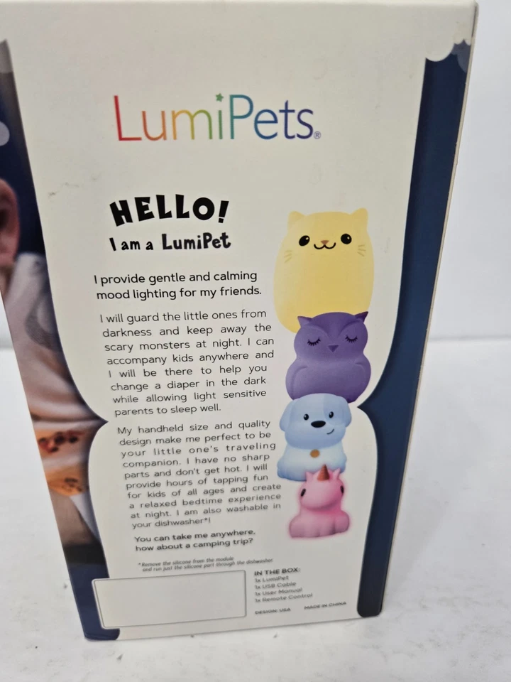 LumiPets Penguin Night Light with Remote Control Rechargeable 9 Color  Light - Image 3 of 4