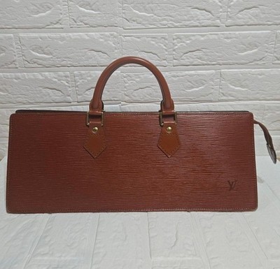 LOUIS VUITTON Epi Sac Triangle Hand Bag Brown