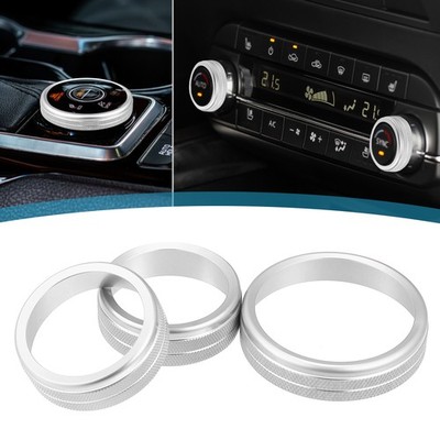 3 Stück Auto A C Audio Lautstärkeregler Ringabdeckung für Nissan Silberton