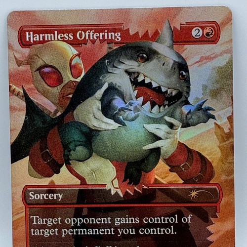 MTG Harmless Offering 0868 Foil Secret Lair Marvel Gwenpool Jeff Land Shark R