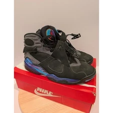 Air Jordan 8 Retro Aqua 2015 Mens Size 10.5 Basketball Sneakers Black 305381-025