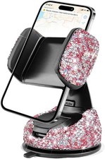 Bling Car Phone Holder Crystal Rhinestone 360 Adjustable Vehicle Windshield