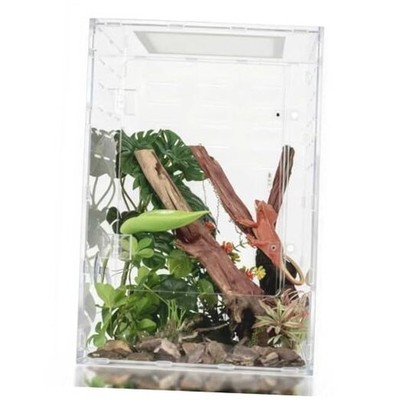 10 Gallon Reptile Tank - 12x12x18 Crested Gecko Tank Enclosure - Acrylic Clear