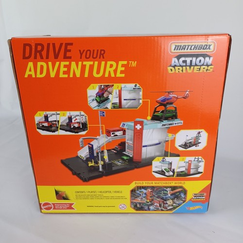 Matchbox Action Drivers Helicopter Rescue Playset NEW SEALED - Picture 5 of 7