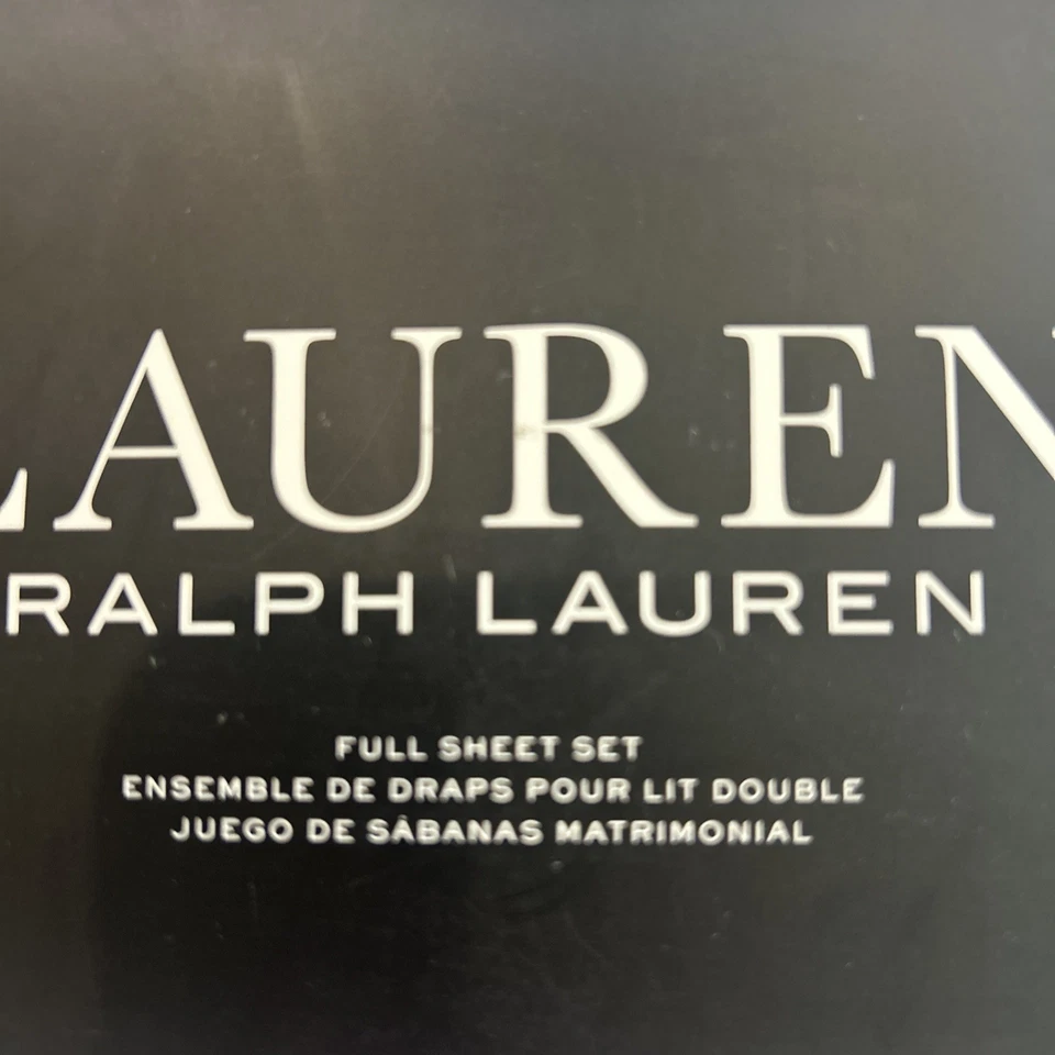 Juego de sábanas 4 piezas algodón Lauren Ralph Lauren Soma azul cachemir Foto 2 de 4