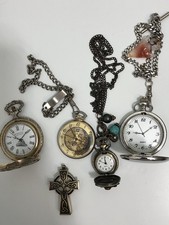 LOT OF 5 VINTAGE POCKET WATCHES - PROJECT LOT - SOLD AS IS - NOT RUNNING
