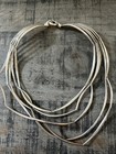 VINTAGE STERLING SILVER 925 MULTI STRAND NECKLACE~51 GRAMS — photo 1