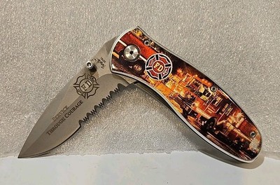 Fury 20791 Fire Fighting Department Commemorative Folding Knife 3'' Blade