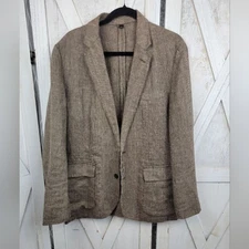 J.Crew Irish linen BAIRD McNutt size 40S in brown blazer sport coat Men