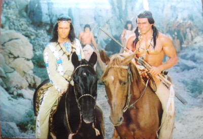 WINNETOU Pierre Brice Georg Mitic--- Starkarte-Postkarte Postcard # 3